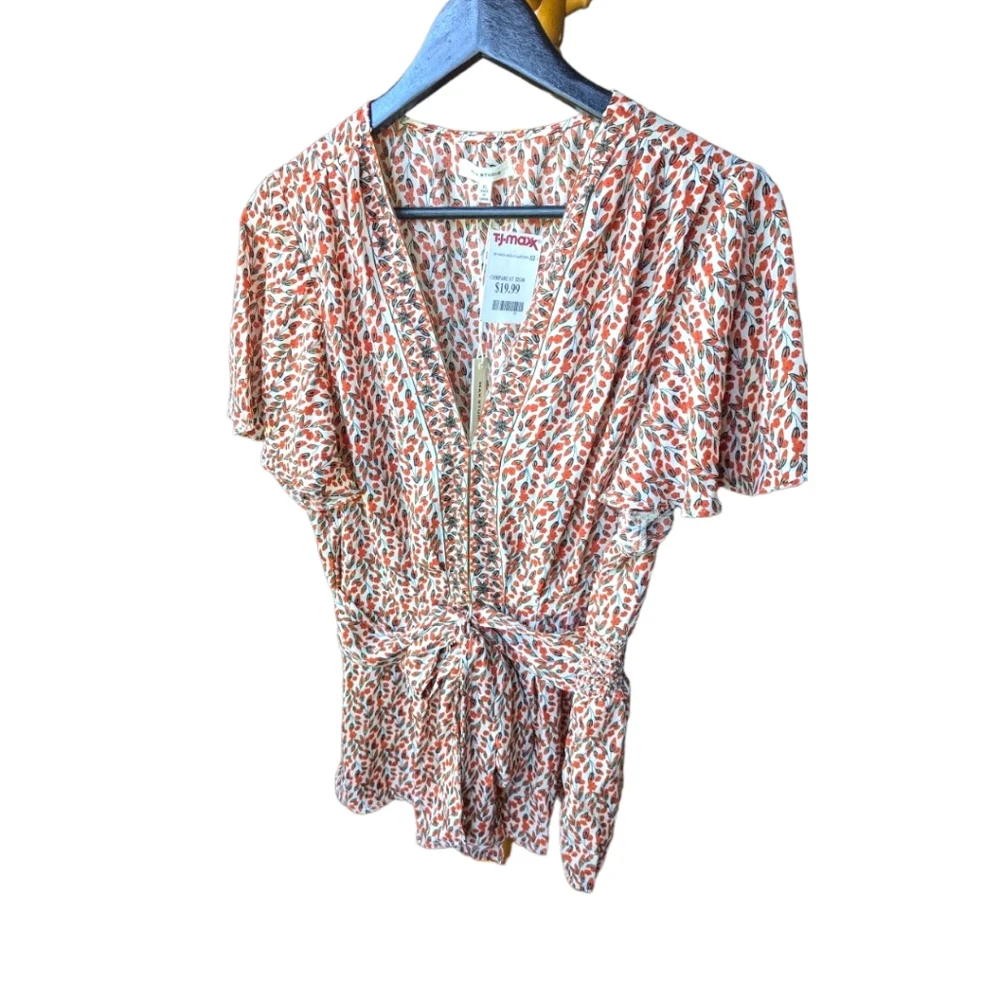 Max Studio Ruffle Top Spring Blouse in Sz XL - Picture 1 of 4